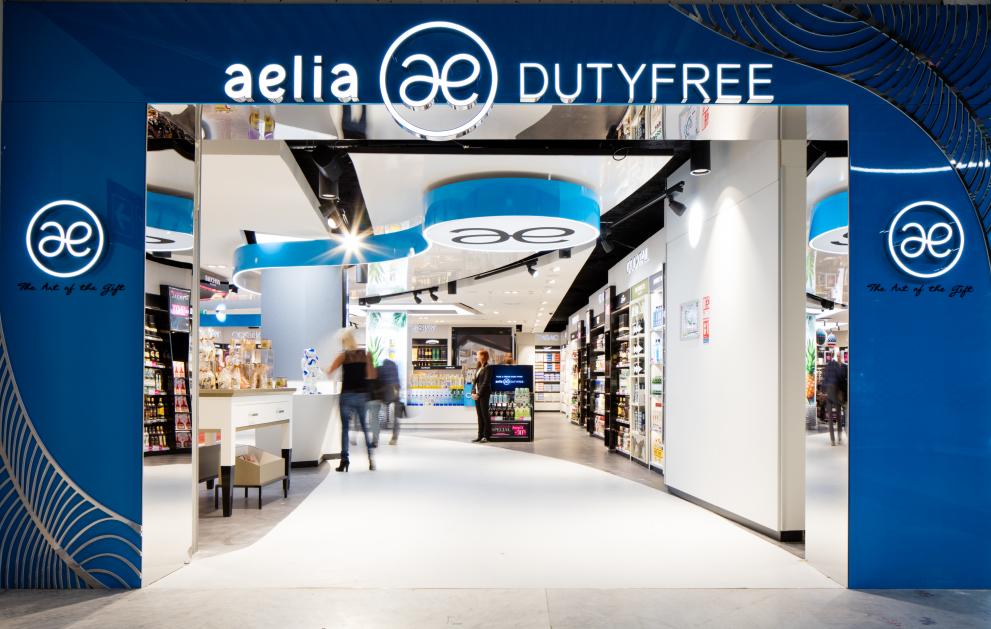 Devanture de boutique Aelia Duty Free &agrave; Nice